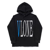 Vlone Snake Print Hommes Pullover Hoodie Black